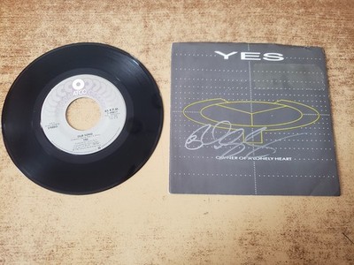 G'TEED rick wakeman SIGNED 1983 MINT-EXC 45/vg+ sl. YES OWNER OF LONELY HEART