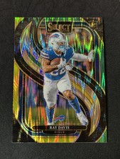 2024 Panini Select Premier Level Green Yellow Shock Prizm Ray Davis #189 (RC)