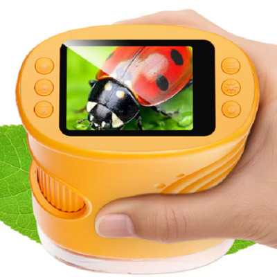 1000X Handmikroskop für Kinder 2,0'' Bildschirm Wiederaufladbar Mini Tasche Digital