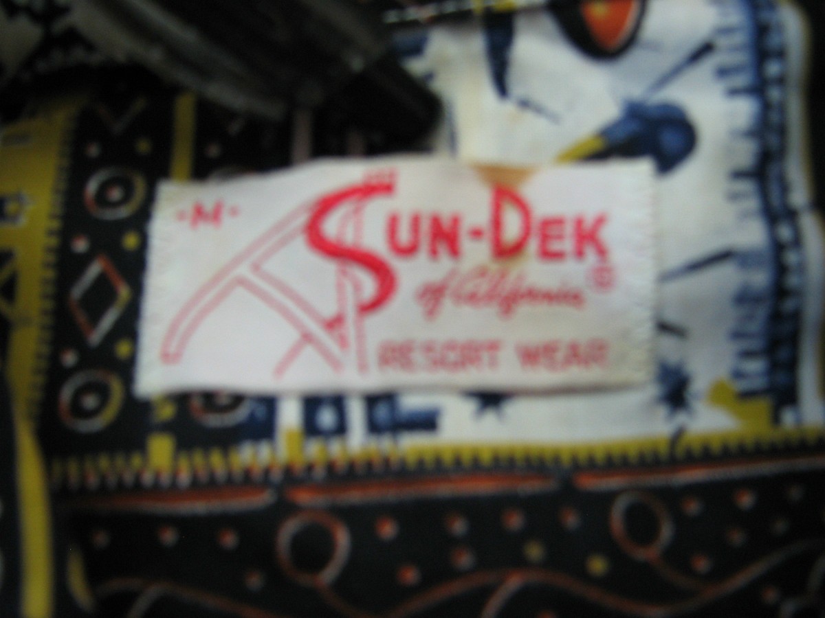 Sun - Dek California vintage hawaiian shirt 1950s surfing exotica 