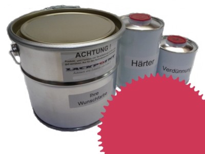 7 Liter Set 2K Automotive Paint Ral 3017 Rose Matte No Clear Coat Lackpoint Pin