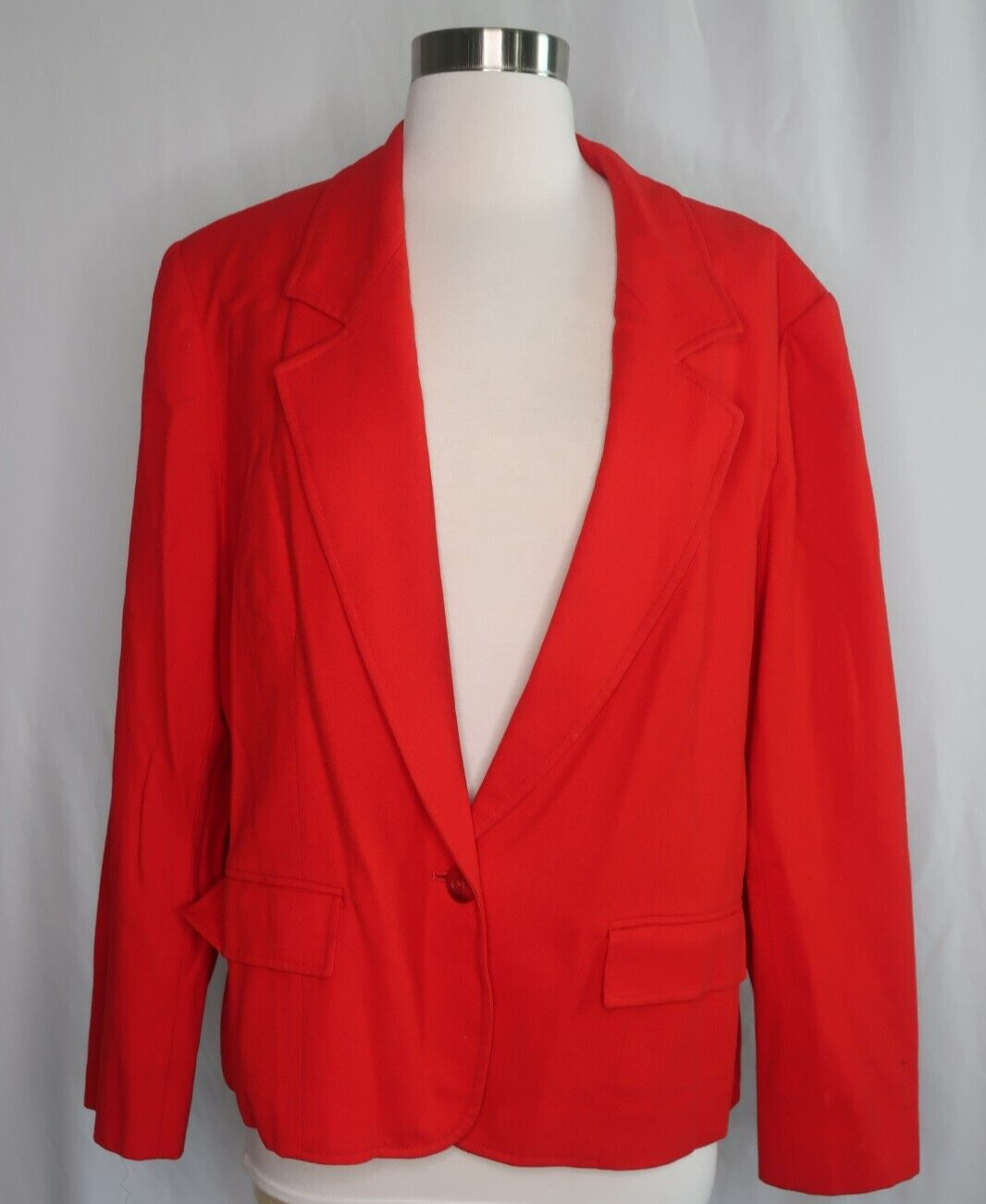 Vintage Pendleton Solid Red Blazer Jacket 100% Vi… - image 1