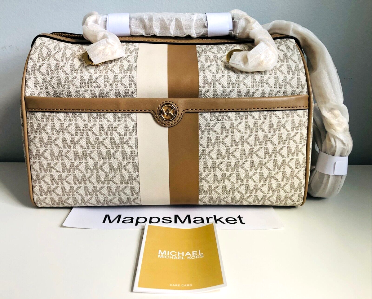 NWT MICHAEL KORS Blaire Medium Duffle Logo Satchel Crossbody in