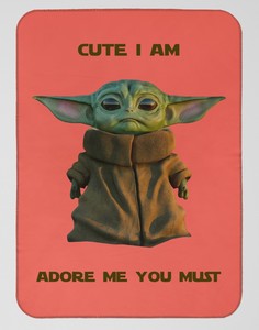 baby yoda fleece blanket