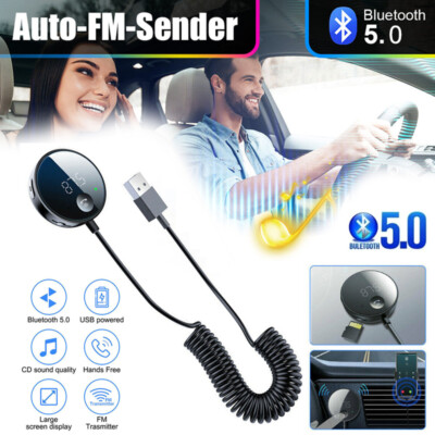 FM Transmitter Bluetooth 5.0 Auto Radio Adapter KFZ Freisprechanlage MP3 Player