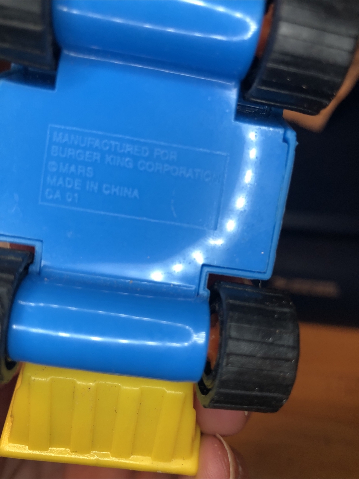 Burger King M&M Toy Truck Blue / Yellow Orange M & M Toy Dump Truck