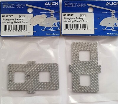 2 x Pakete Align HS1274T Fiberglas Akku Montageplatte Trex 450 - RC Ersatzteile