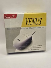 VINTAGE Artec Venus 3-Button Wired Serial Mouse Mice Sealed New Box 9 Pin Serial