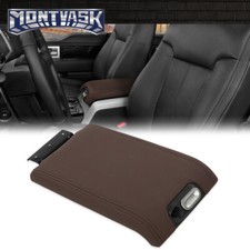 Fit For 09-14 Ford F150 F-150 Leather Center Console Arm Rest Lid Cover Brown