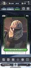 Topps Star Wars Digital Card Trader Green Elite Soldiers 3 Captain Rex Award
