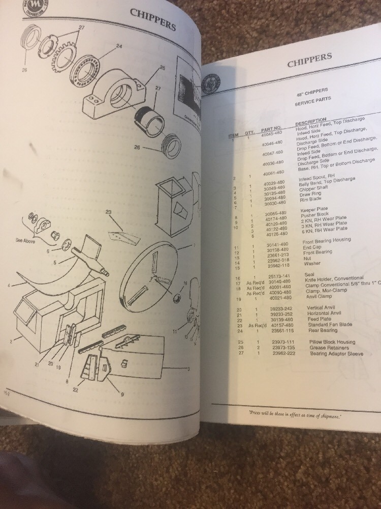 Morbark 1400 Tub Grinder Parts Manual Book Shop eBay