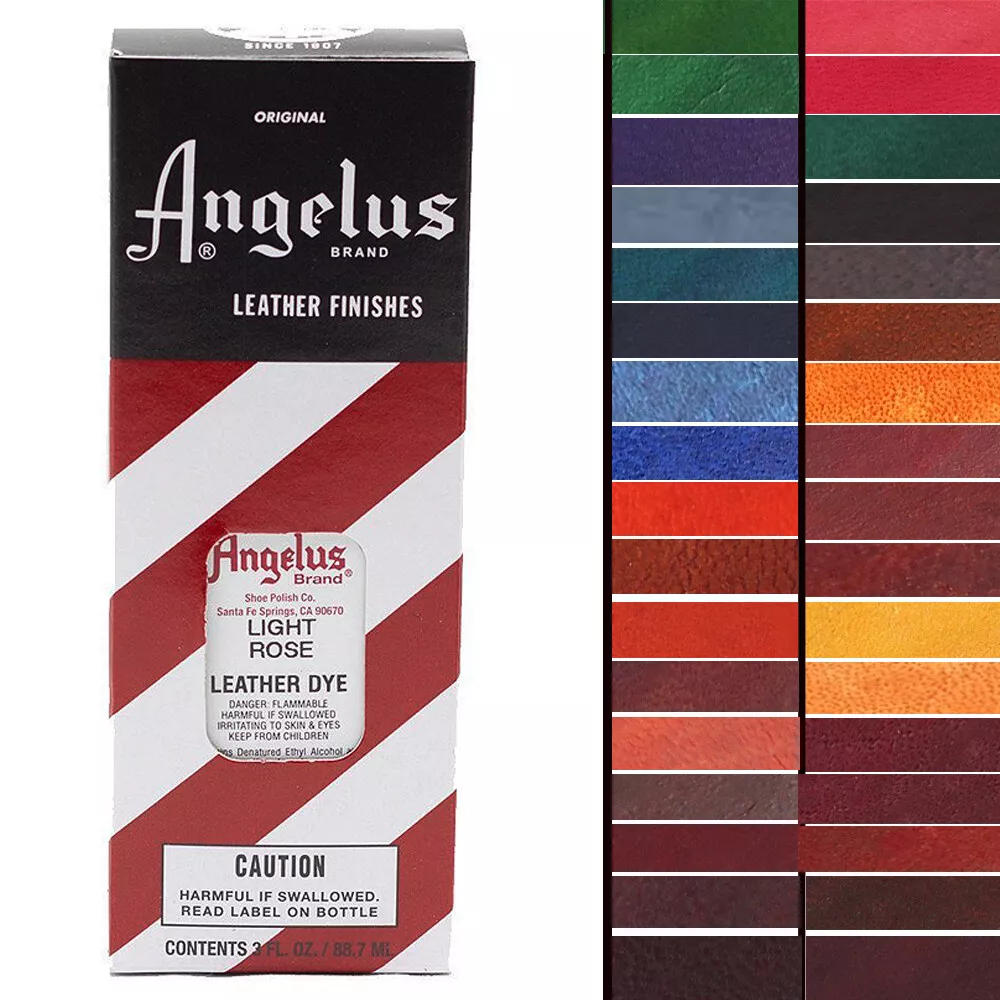 35AS Angelus Permanent Leather Dye With Applicator 3Oz All Colors