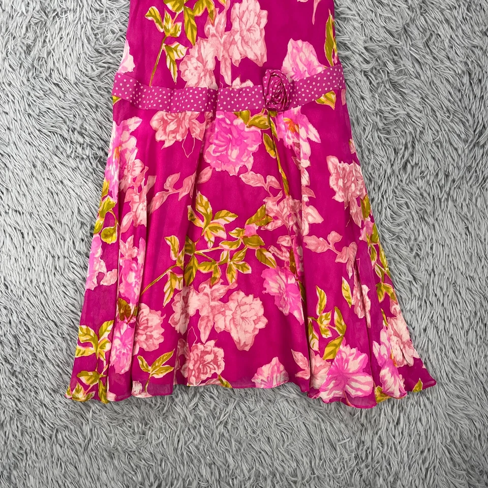 Vestido De Colección Cynthia Howie Seda Cintura Caída Para Mujer 10 Rosa Cottagecore Delicado Boho Foto 3 de 4