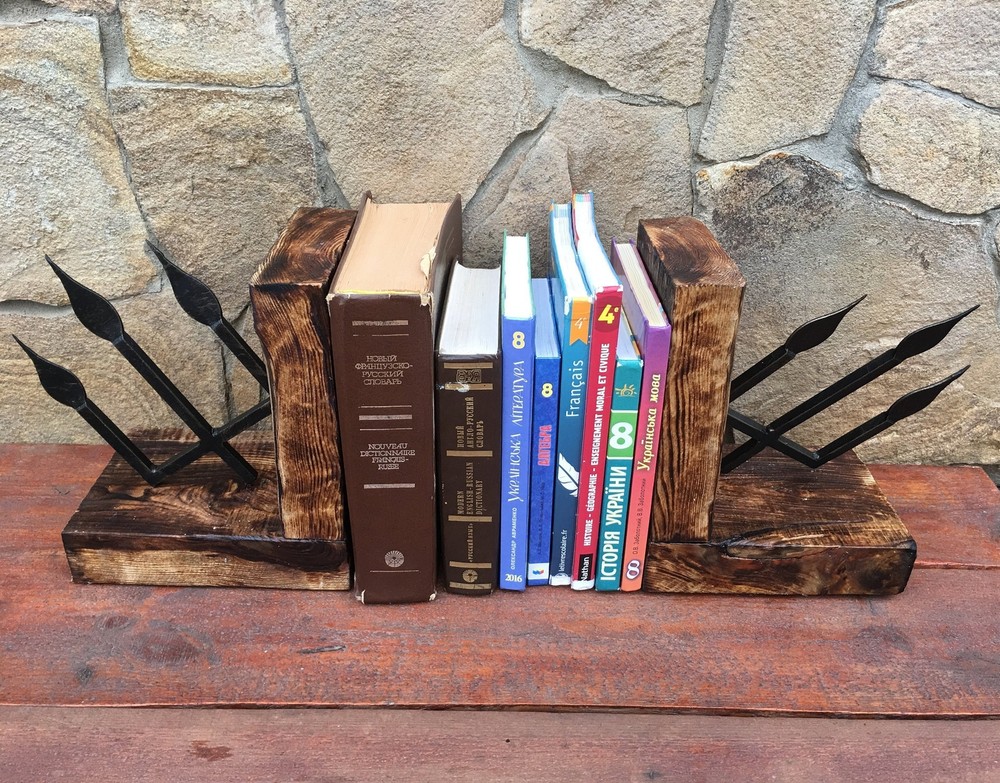 Trident Bookends for Book Lovers - Unique Bookend Gift Idea