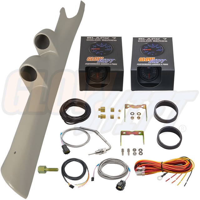 GlowShift Dual Pillar Pod W B7 Boost Pyro EGT Gauges for 0309 Dodge