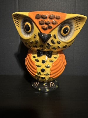 Johanna Parker Owl Candy Dish, Halloween, Transpac, NWOT