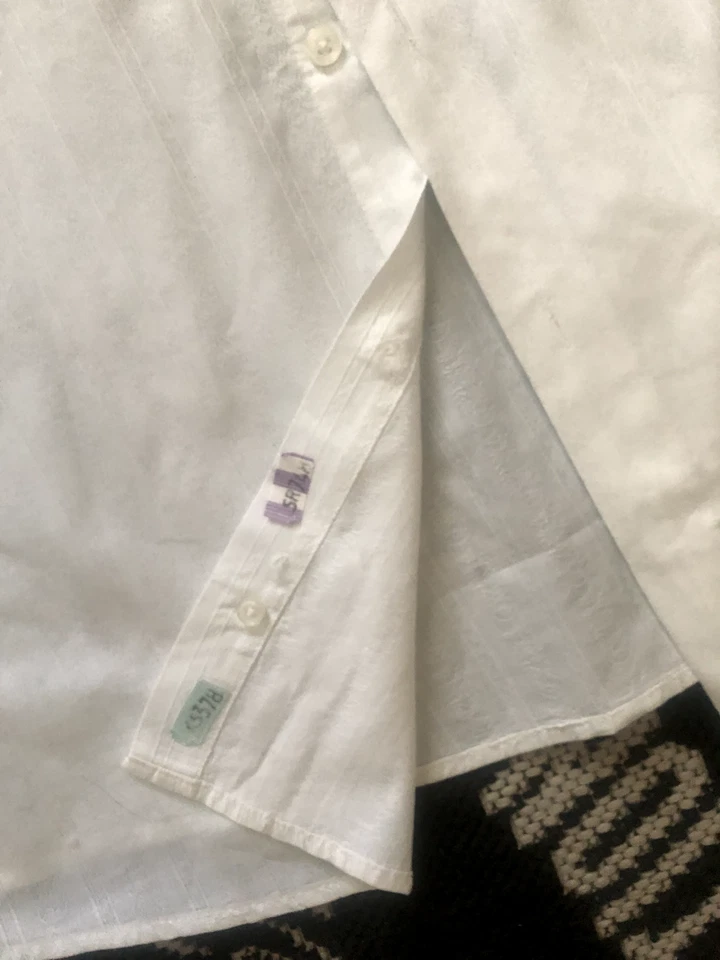 Nuevo ML MATERIAL LONDRES L 16 32/33 Blanco CAMISA DE VESTIR BOTÓN Puños Franceses Foto 3 de 4