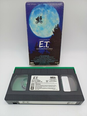 E.T. ET The Extra Terrestrial VHS Rare Green and Black Tape Spielberg 
