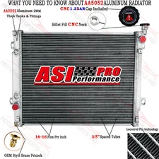 ASI 4 Row Aluminum Radiator For 2016-2023 Toyota Tacoma SR5 2.7L L4 3.5L V6