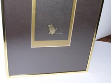 Vintage Gwen Frostic Block Gold Foil Framed Mouse Print