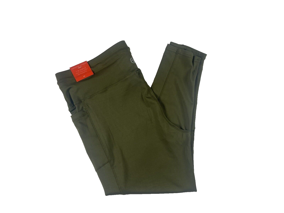 Adrienne Vittadini Sport Leggings Yoga Pants 7/8 Ankle Size 3X