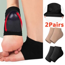2Pairs Heel Socks for Dry Hard Cracked Skin Moisturizing Open Toe Recovery Socks