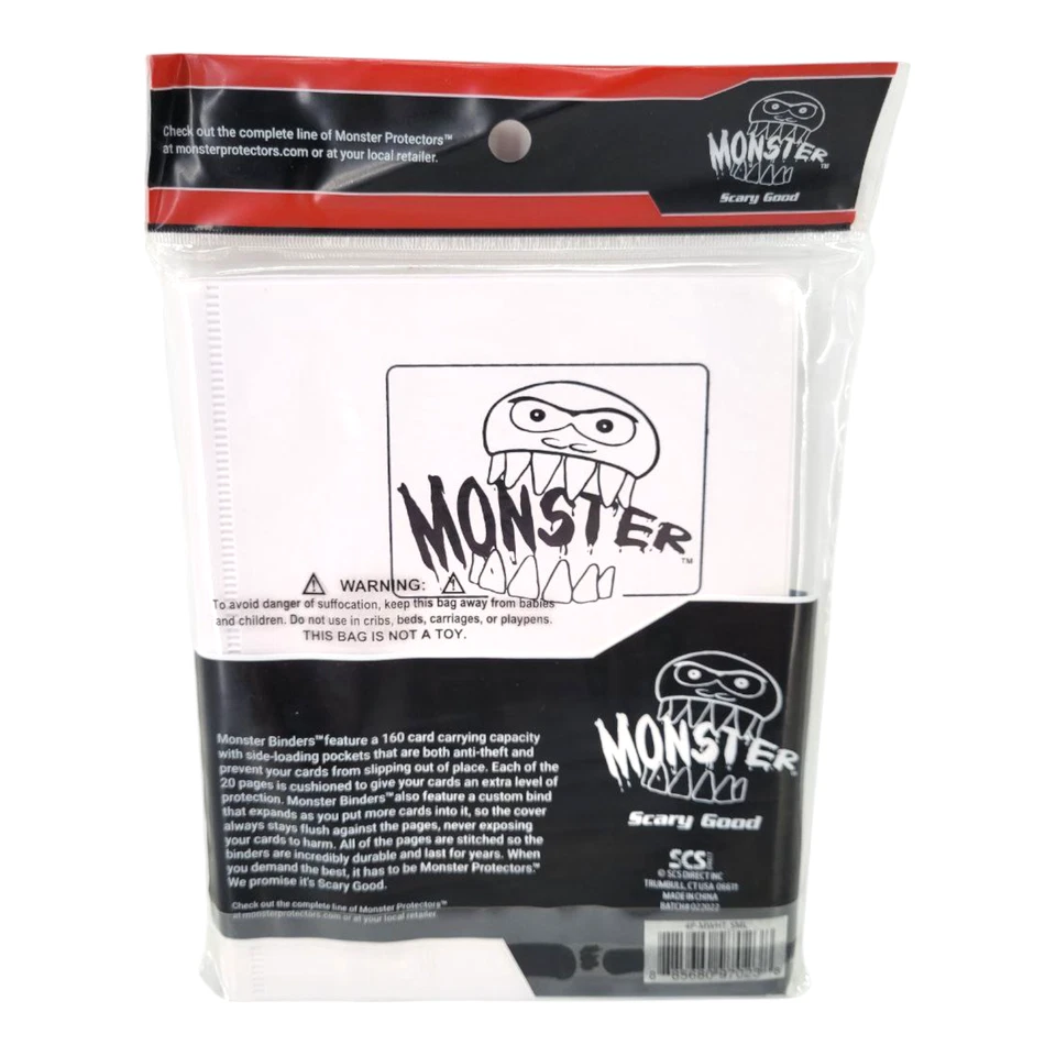 Monster Protectors Monster Binder branco fosco 4 bolsos álbum de cartas colecionáveis - Imagem 2 de 2
