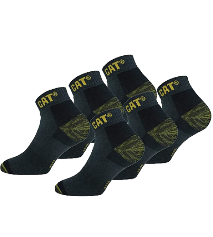 Caterpillar Premium Work Sneaker 6 Paia di Calzini Sneaker da Lavoro Uomo Art. W