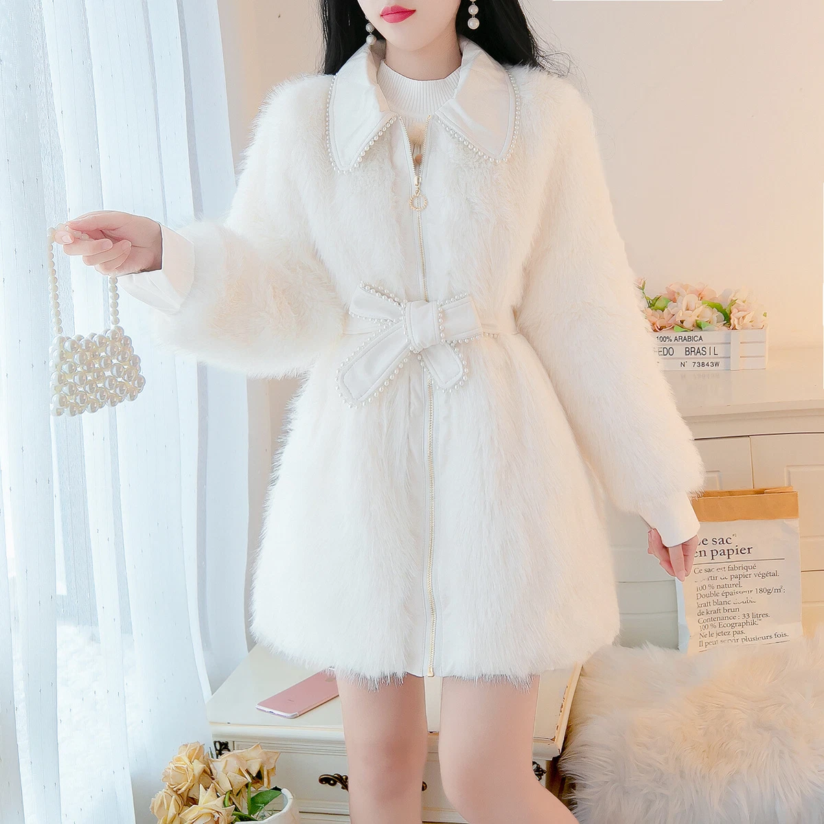 Plush faux hotsell fur jacket