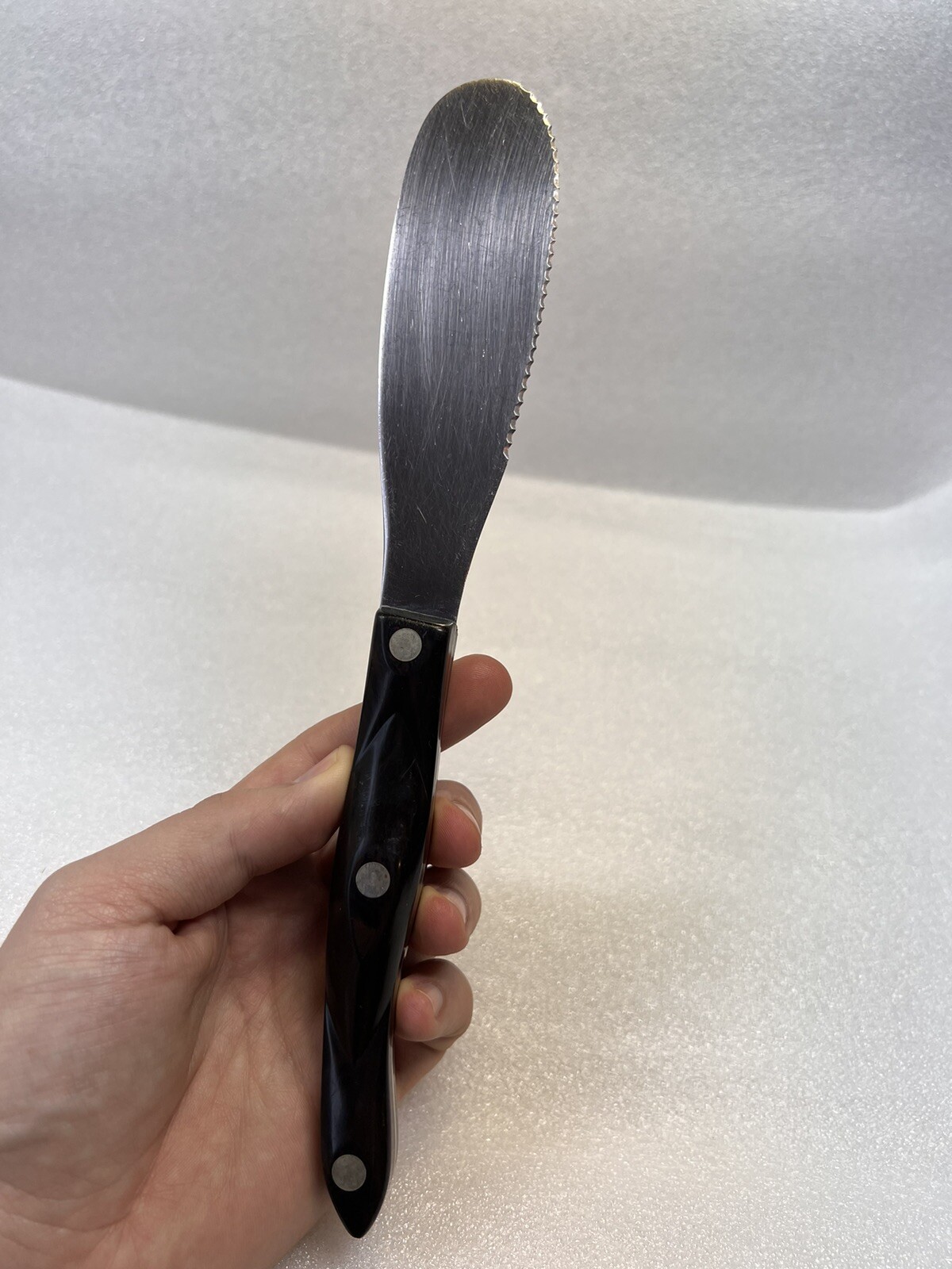 Cutco Spatula Serrated Spreader Knife Vintage 1768 KA Dark Brown Handle