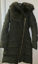 Versace Puffer Coat With Fur Collar