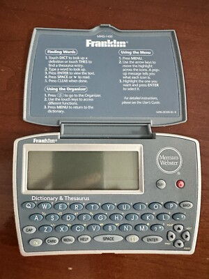 Franklin Merriam Webster MWD 1450 Handheld Electronic Dictionary Works Good
