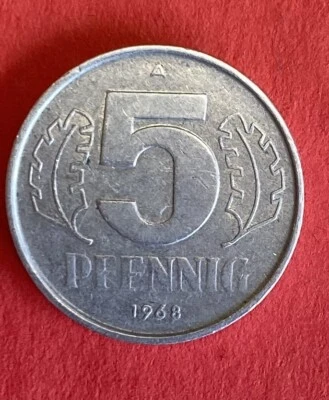 D78 – 5 Pfennig 1968 A Deutsche Demokratische Republik DDR - Bild 1 von 2