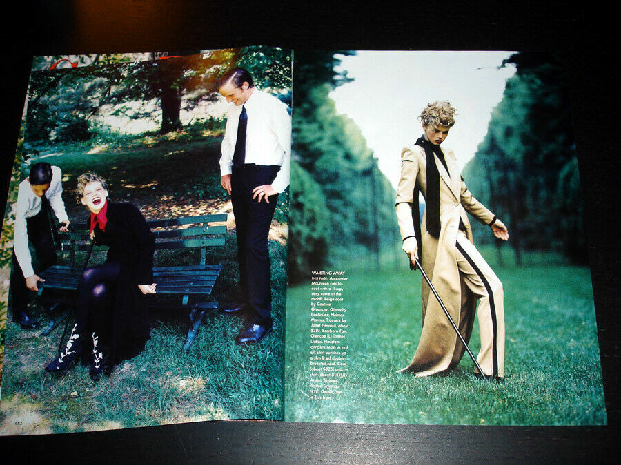 ANGELA LINDVALL 14-Page Editorial VOGUE US September 1997 Ellen