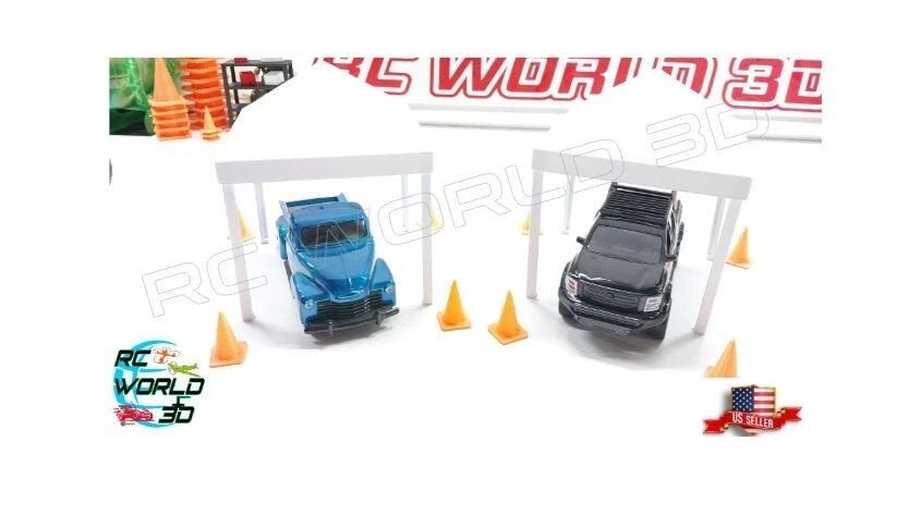 MINI SCALE CANOPY TENT 1:32 SCALE FOR RACING CAR MODEL DIY 3D PRINTED ROOF+LEGS - Image 3 of 4