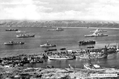 nuu-88 General View with Ships, Portland Harbour nr Weymouth, Dorset. Photo
