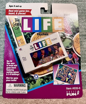 1998 Hasbro Basic Fun The Game Of Life Keychain New In Package
