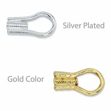 Beadalon EZ Crimp Ends Silver Plated or Gold Color Jewelry Crimps Ends 20 Pieces