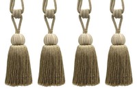 DÉCopro Raffhalter Quastenband TBCBW5 C29 Taupe Beige Set 4