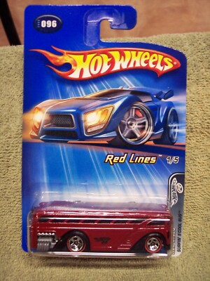2004 HOT WHEELS RED LINES ~* SURFIN S'COOL BUS