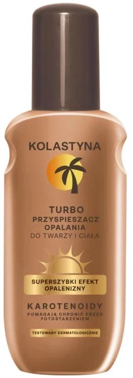 KOLASTYNA turbo tanning accelerator for face and body spray carotenoids 150ml