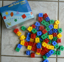 Math Manipulatives : K12 Math Snap Cubes, 80 pcs. 4 colors boxed
