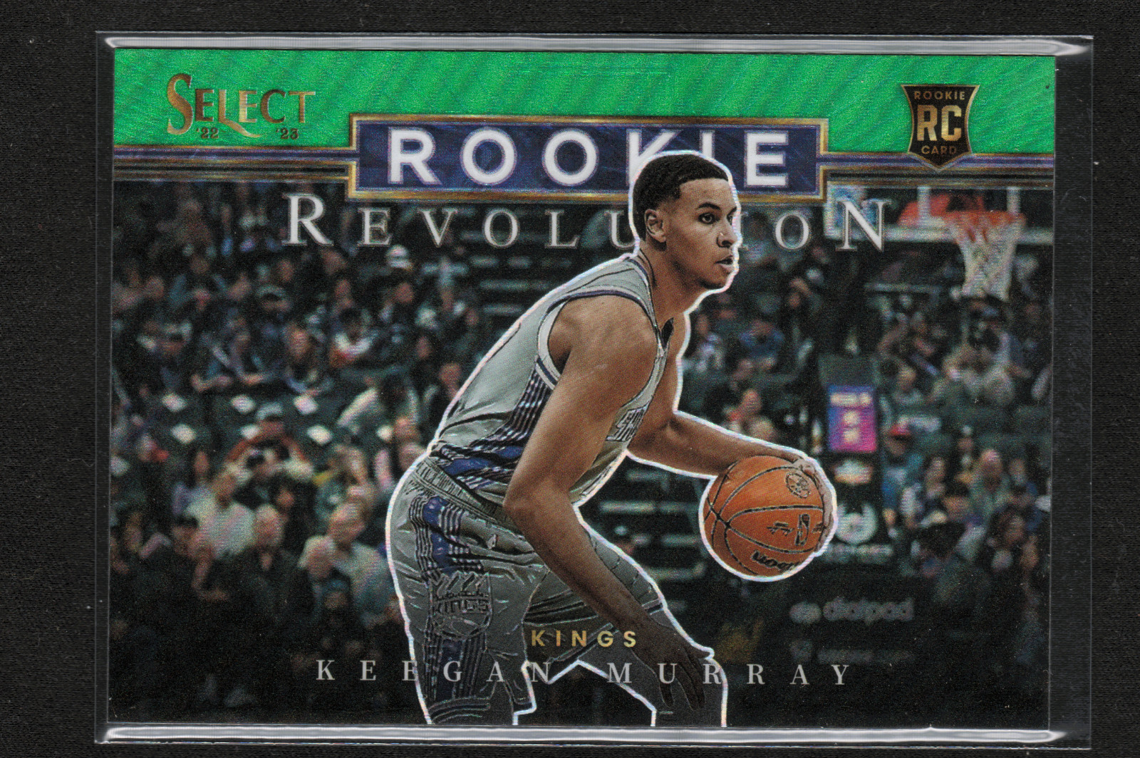 2022-23 Panini Select Keegan Murray Rookie Revolution GREEN Prizm SP RC #5 Kings