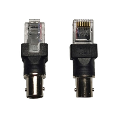 BNC Female to RJ45 Male Coaxial Coax Barrels Coupler Adapter Connectors for Line