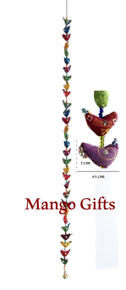 Indio Tradicional Veinte Pájaros Puerta Colgante Móvil Decoración Hogar Acentos Foto 3 de 4