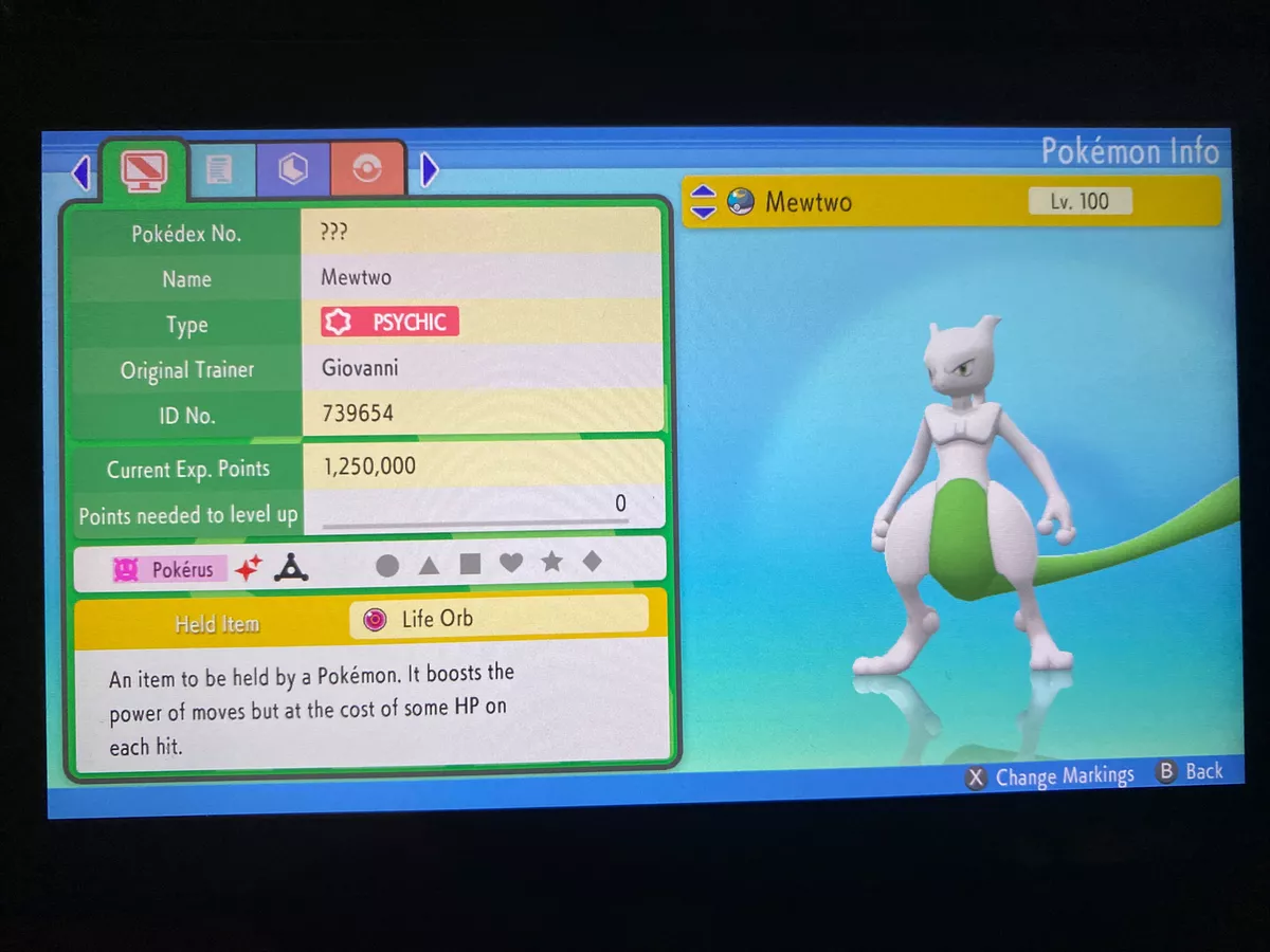 Shiny MEWTWO 6IV / Pokemon Brilliant Diamond and Shining Pearl