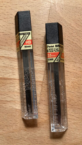Pentel 0.5 MM HB Super Hi-Polymer Mechanical Pencil Lead Core Refills – 2-pack - Picture 1 of 1
