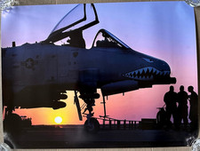4x USAF Jet Posters: F-16 Thunderbirds, A-10, F-15E, F-16 Ramstein - 61x46 cm