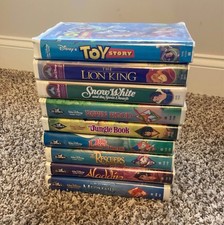 Lot of 9 Vintage Walt Disney VHS Movies 6 Black Diamond Classics