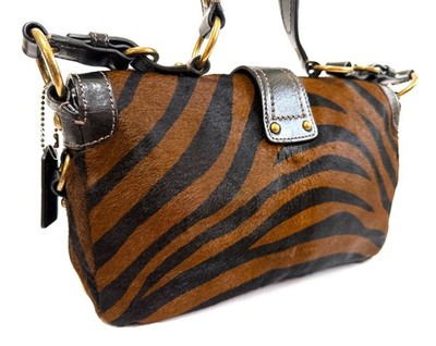 RARE COACH LTD Y2K CHELSEA FIELD POCKET HAIRCALF ZEBRA STRIPE